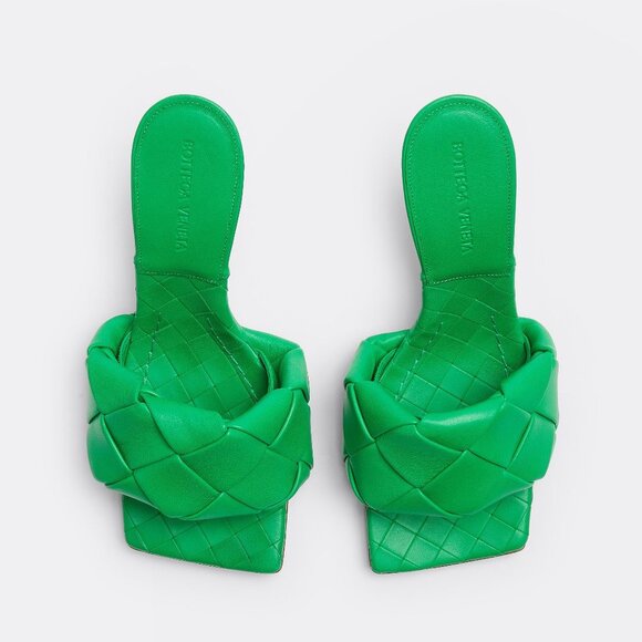 Bottega Veneta Shoes - BOTTEGA VENETA LIDO MULE SIGNATURE GRASS GREEN COLOR
